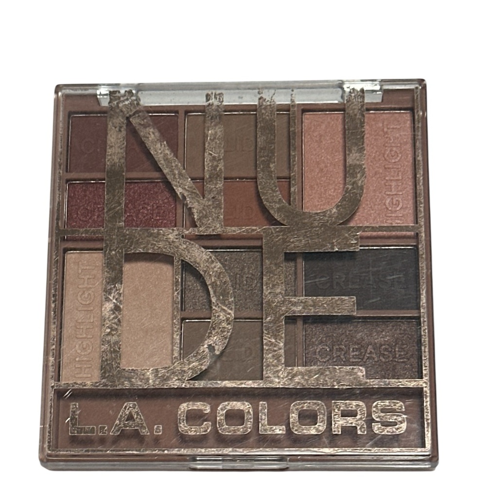 New, L.A. Colors Nude Eyeshadow Palette - Rich Browns and Blacks‎